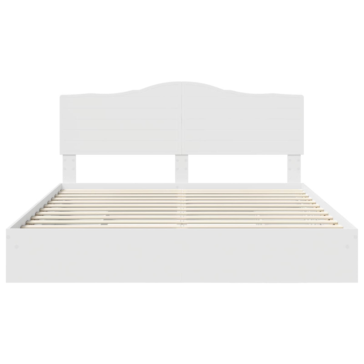 vidaXL Bedframe met lade met hoofdeinde Wit 200 x 200 cm Bewerkt hout