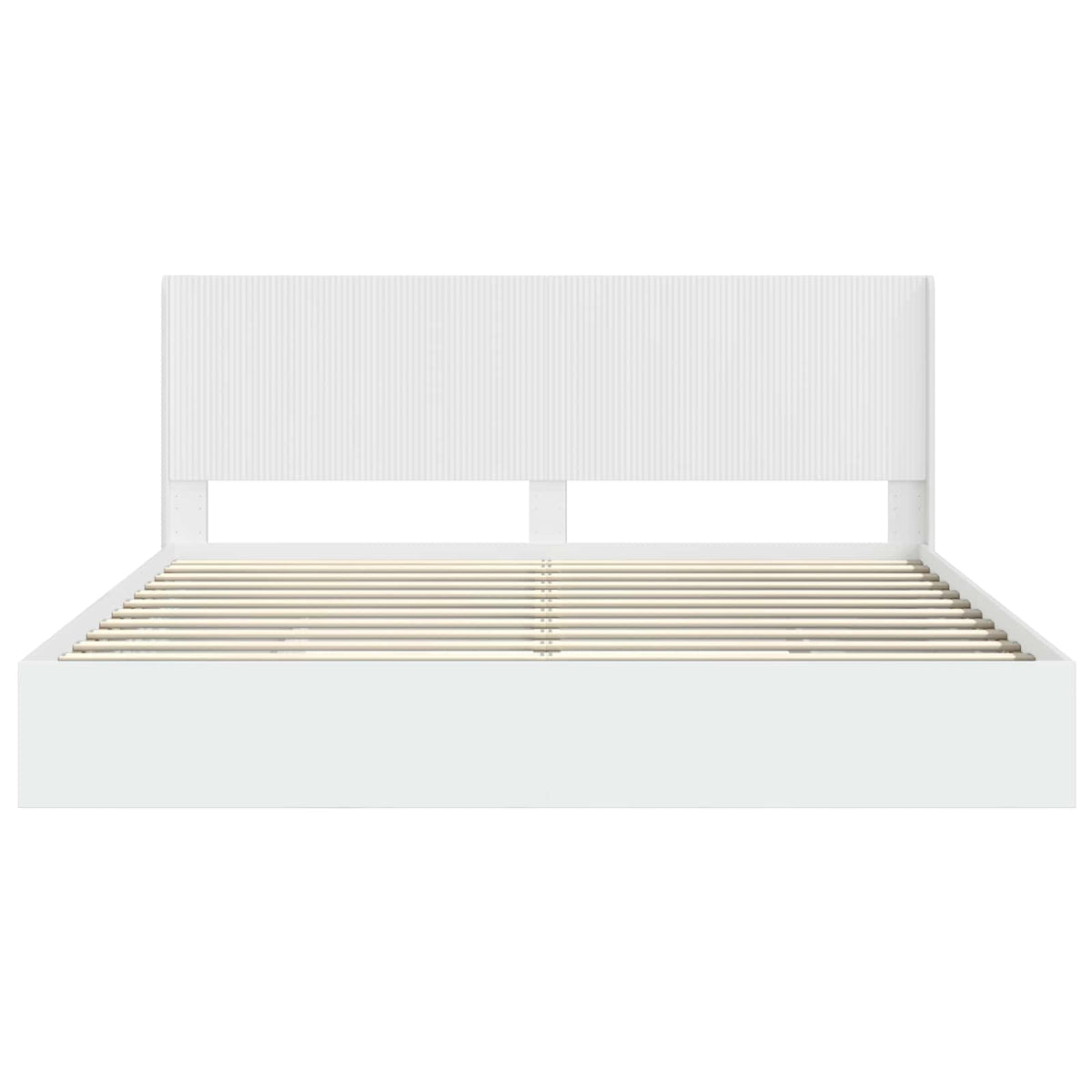 vidaXL Bedframe met opbergruimte en hoofdbord Wit 180 x 200 cm