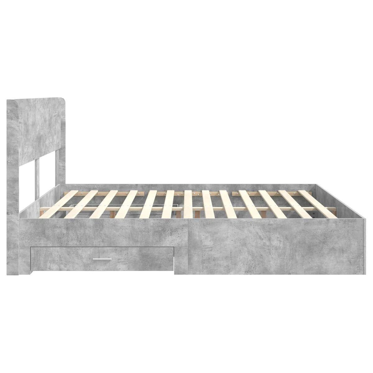 vidaXL Bedframe met opbergruimte en hoofdbord Zwart 200 x 200 cm