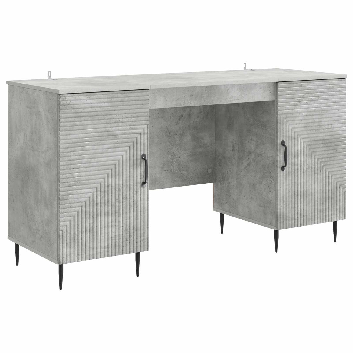 vidaXL Bureau met plank Zwart 142,5 x 50 x 75 cm Bewerkt hout