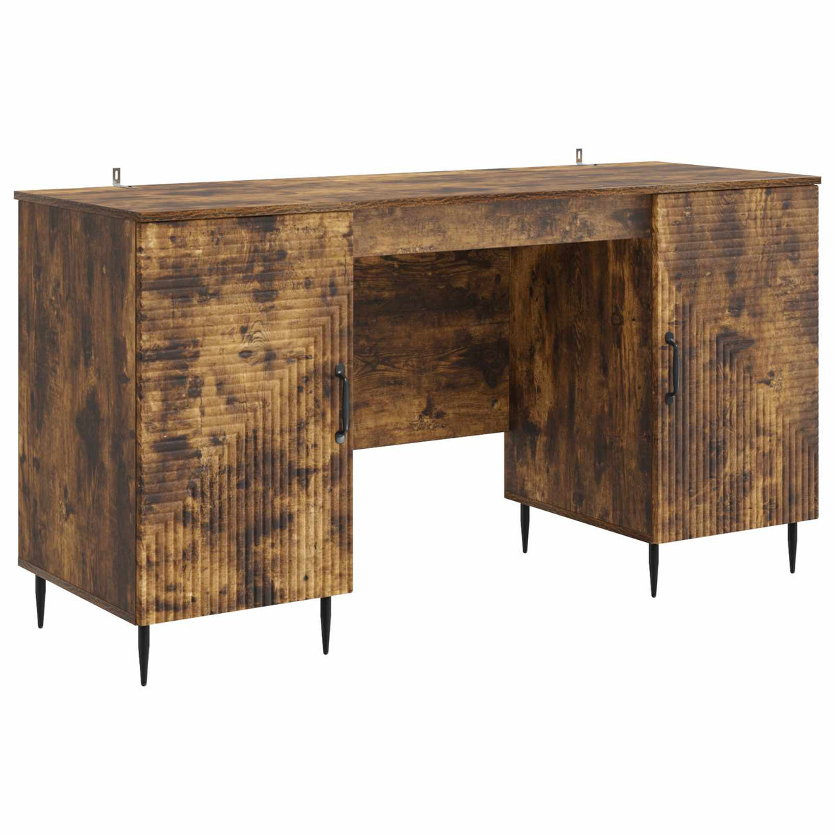 vidaXL Bureau met plank Zwart 142,5 x 50 x 75 cm Bewerkt hout