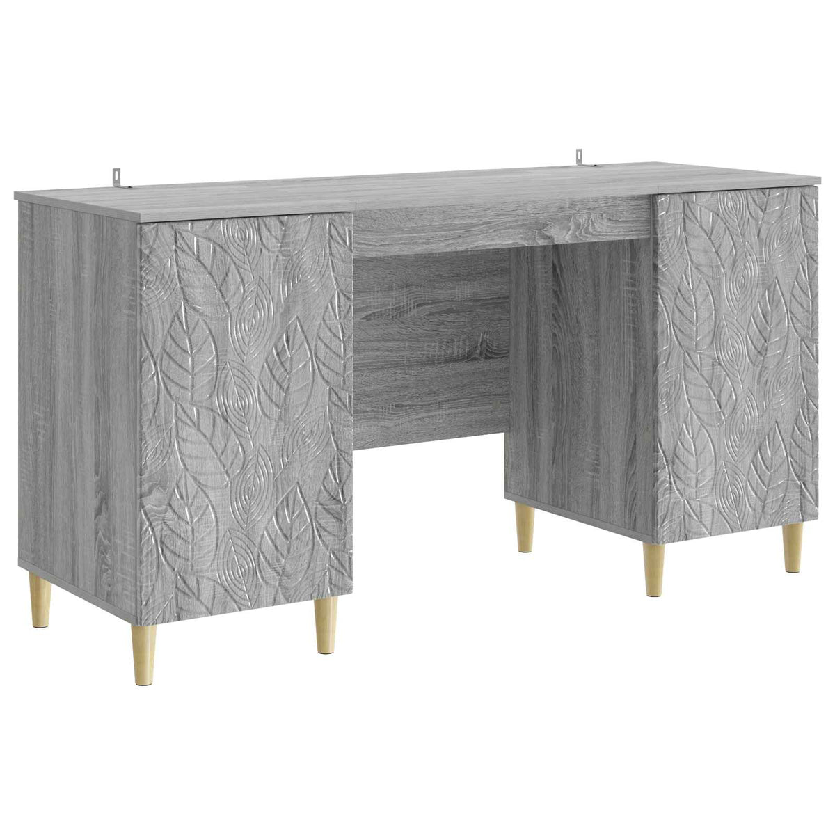 vidaXL Bureau Zwart Bewerkt hout 142,5 x 50 x 75 cm