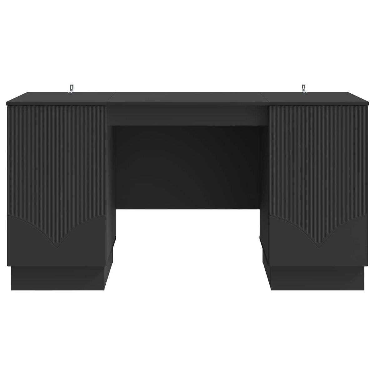 vidaXL Bureau met plank Zwart 142,5 x 50 x 75 cm Bewerkt hout