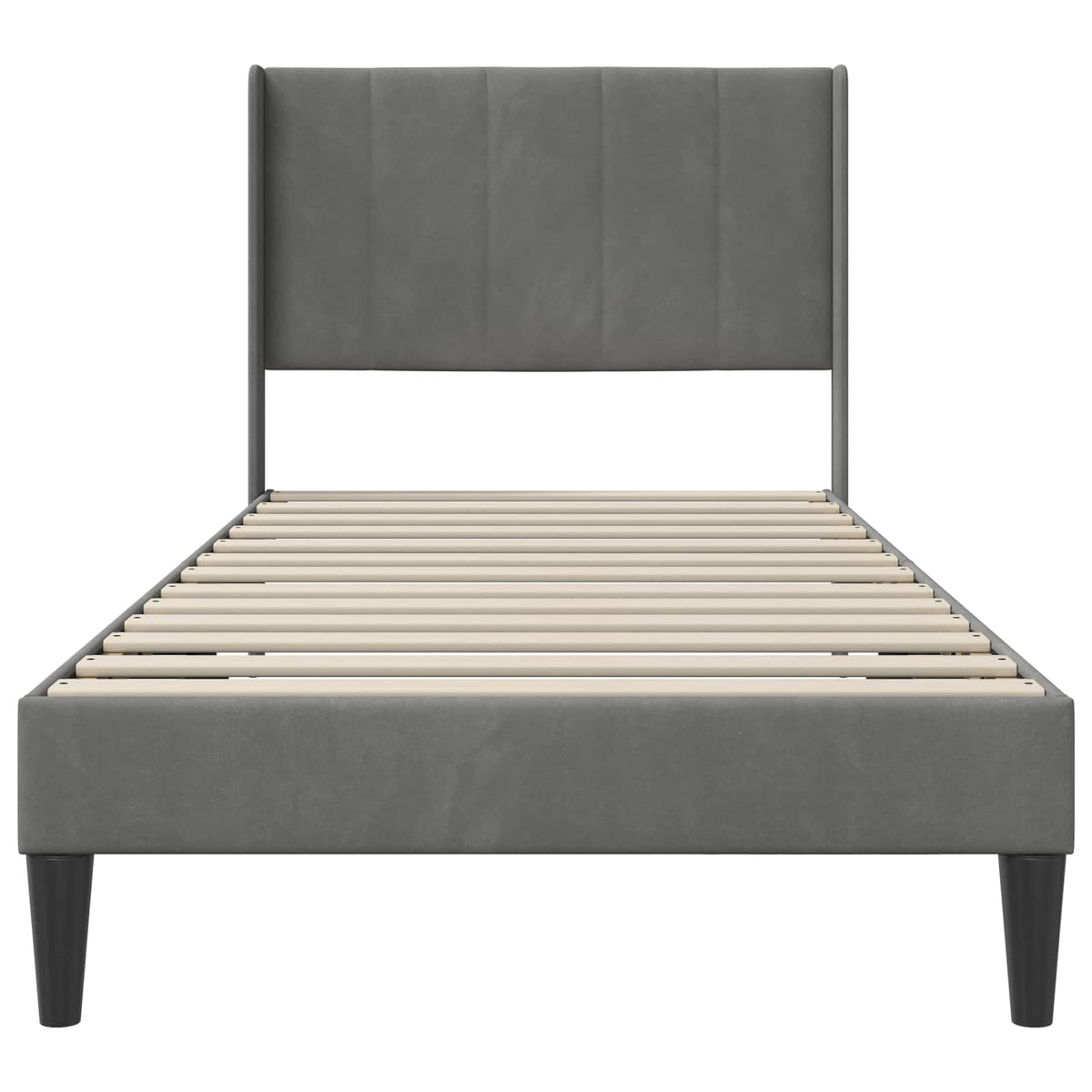 vidaXL Bedframe met hoofdeinde Donkergrijs 180 x 200 cm Fluweel