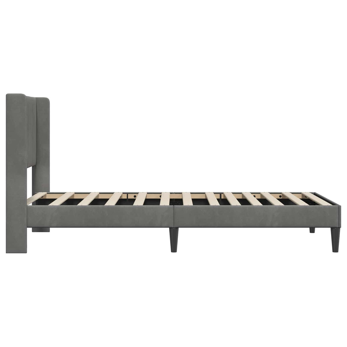 vidaXL Bedframe met hoofdeinde Donkergrijs 180 x 200 cm Fluweel