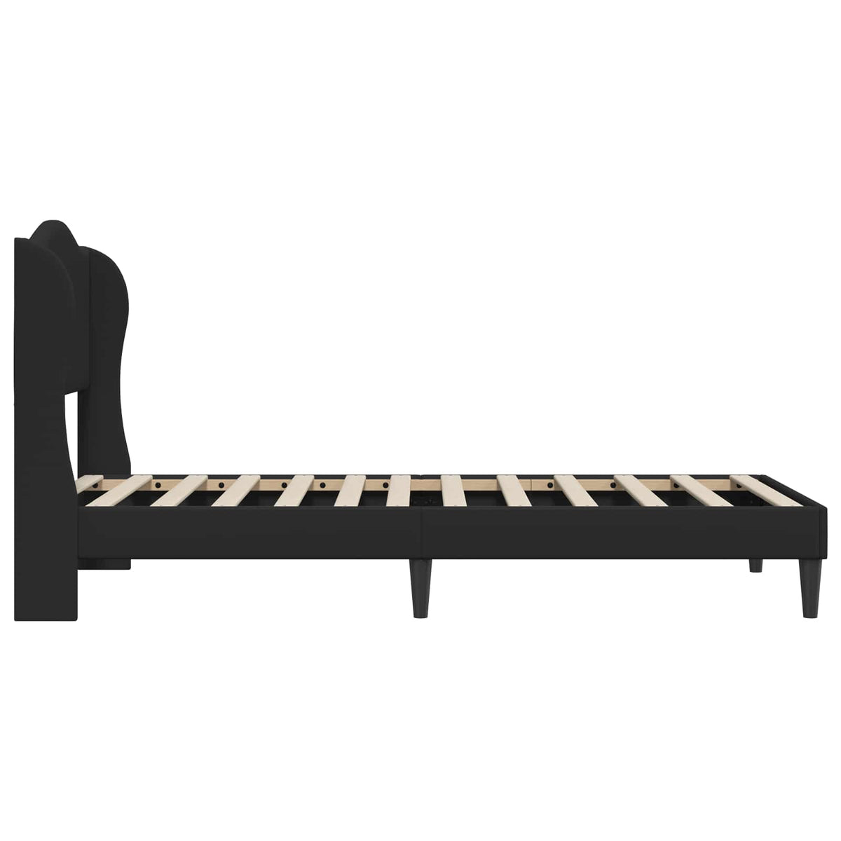 vidaXL Bedframe met hoofdeinde Zwart 90 x 190 cm Kunstleer