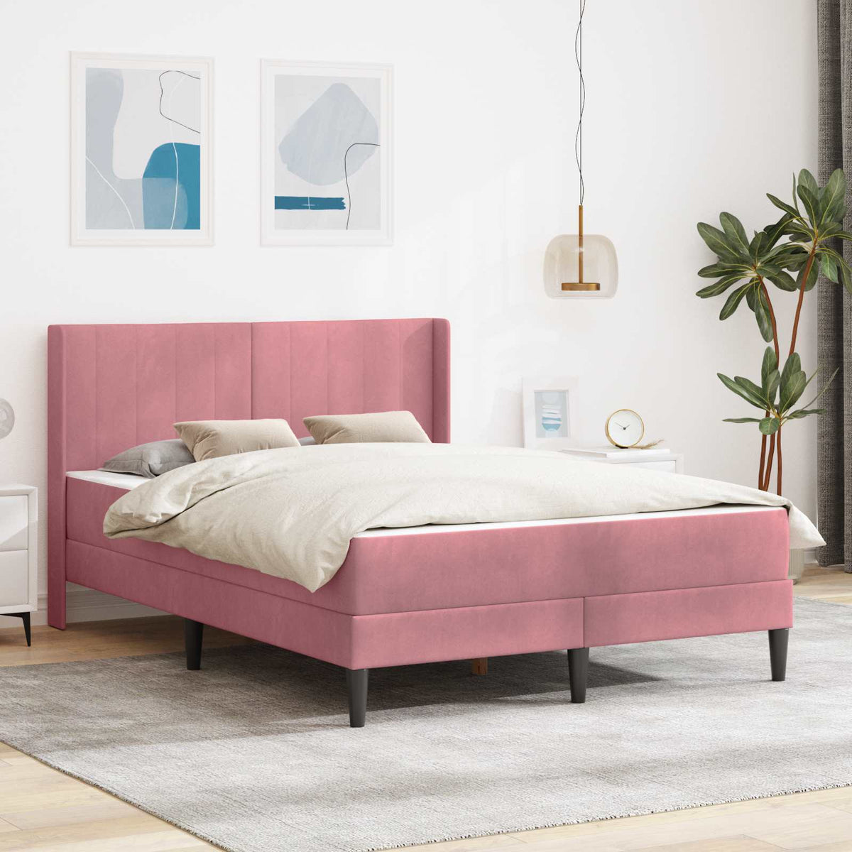 vidaXL Bedframe Lichtgrijs 80 x 200 cm Fluweel