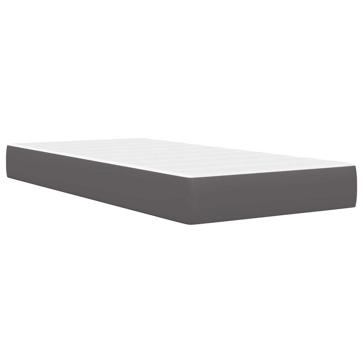 vidaXL Bedframe met matras Grijs 80 x 200 cm Kunstleer