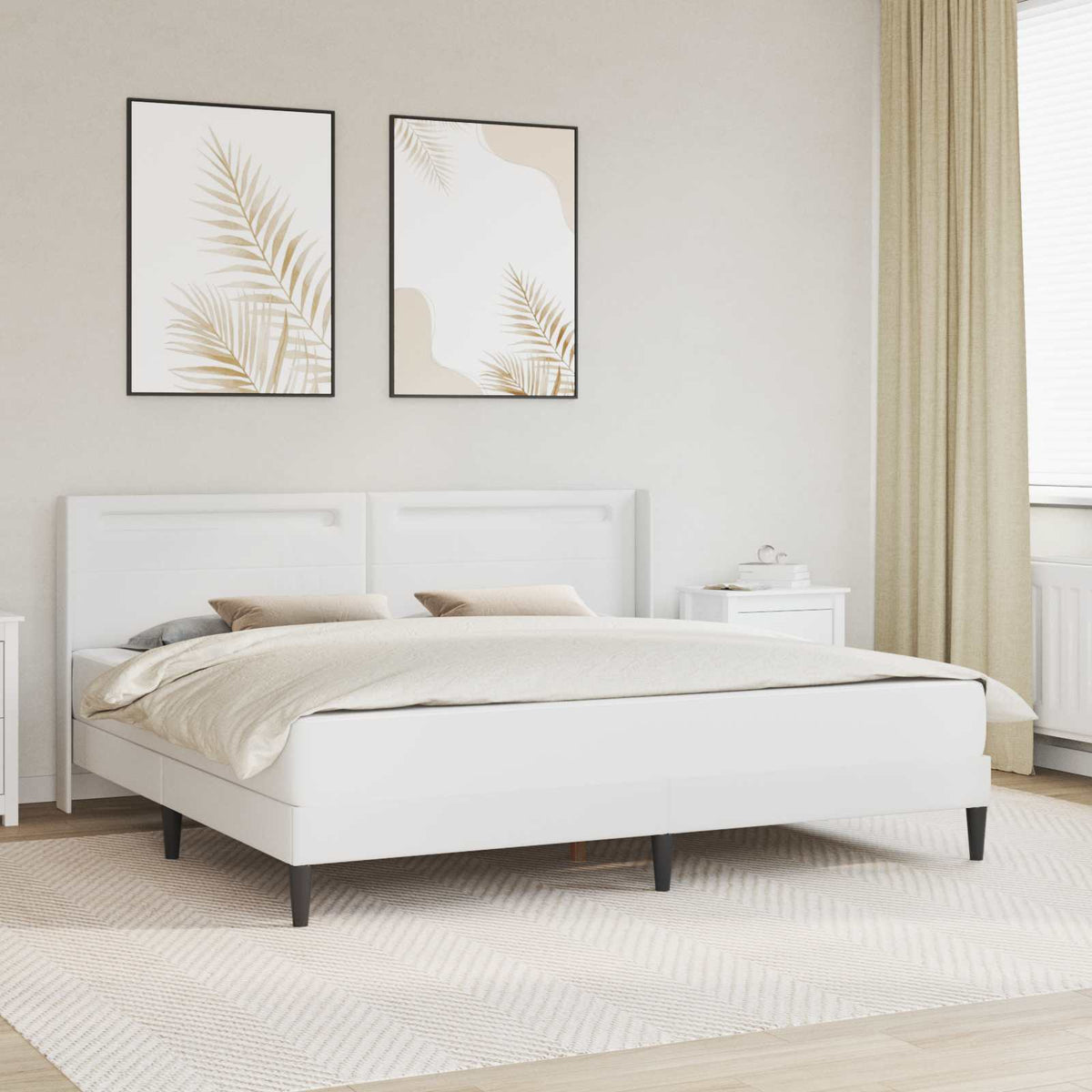 vidaXL Bedframe met matras Grijs 80 x 200 cm Kunstleer