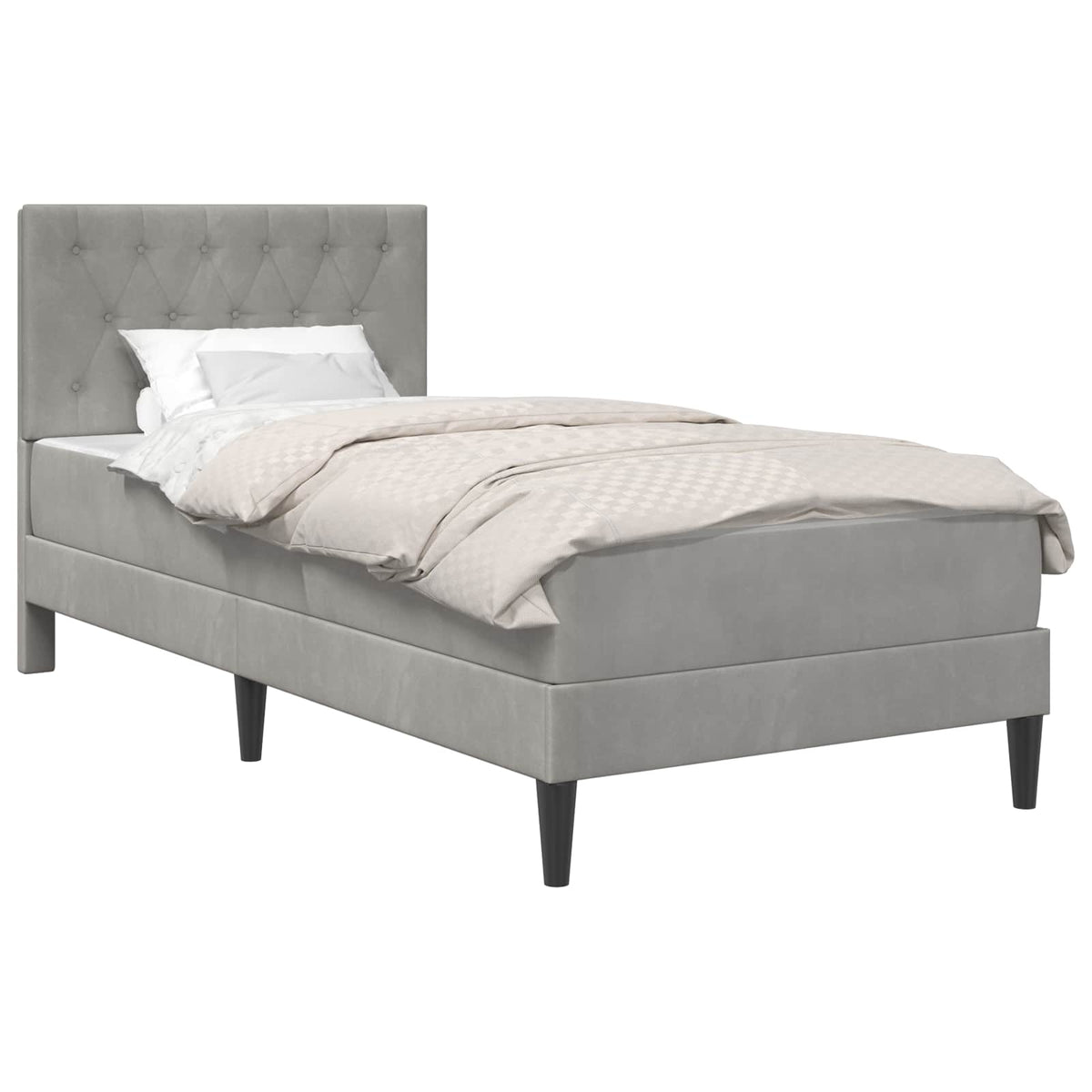 vidaXL Bedframe met matras met hoofdeinde Roze 80 x 200 cm Fluweel