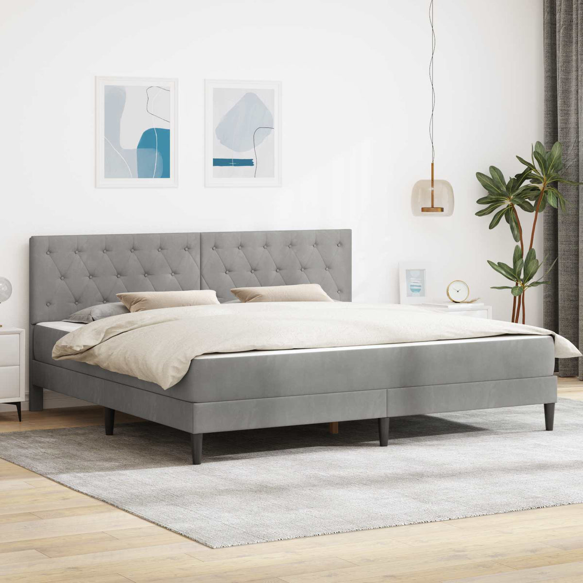 vidaXL Bedframe met matras met hoofdeinde Roze 80 x 200 cm Fluweel