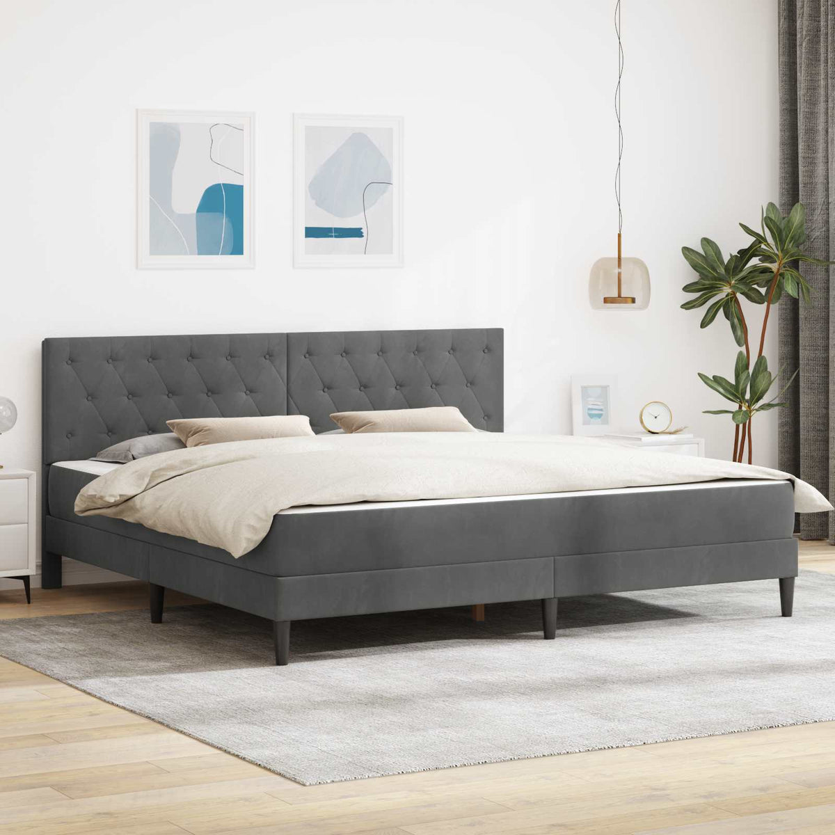 vidaXL Bedframe met matras met hoofdeinde Roze 80 x 200 cm Fluweel