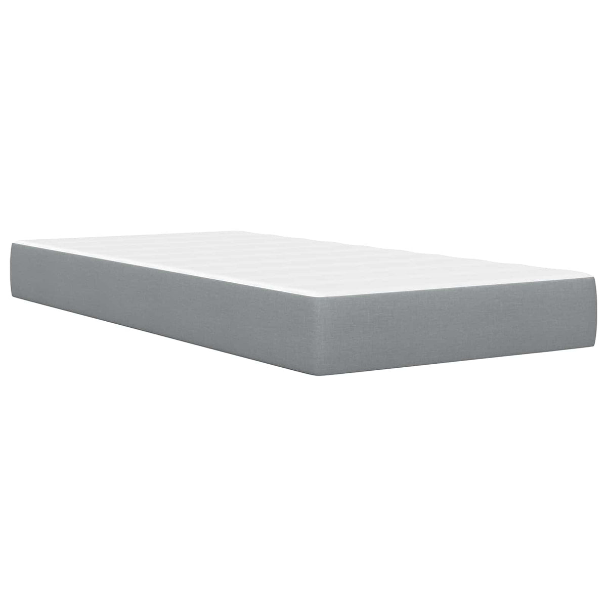 vidaXL Bedframe met matras met hoofdeinde Lichtgrijs 120 x 190 cm Stof