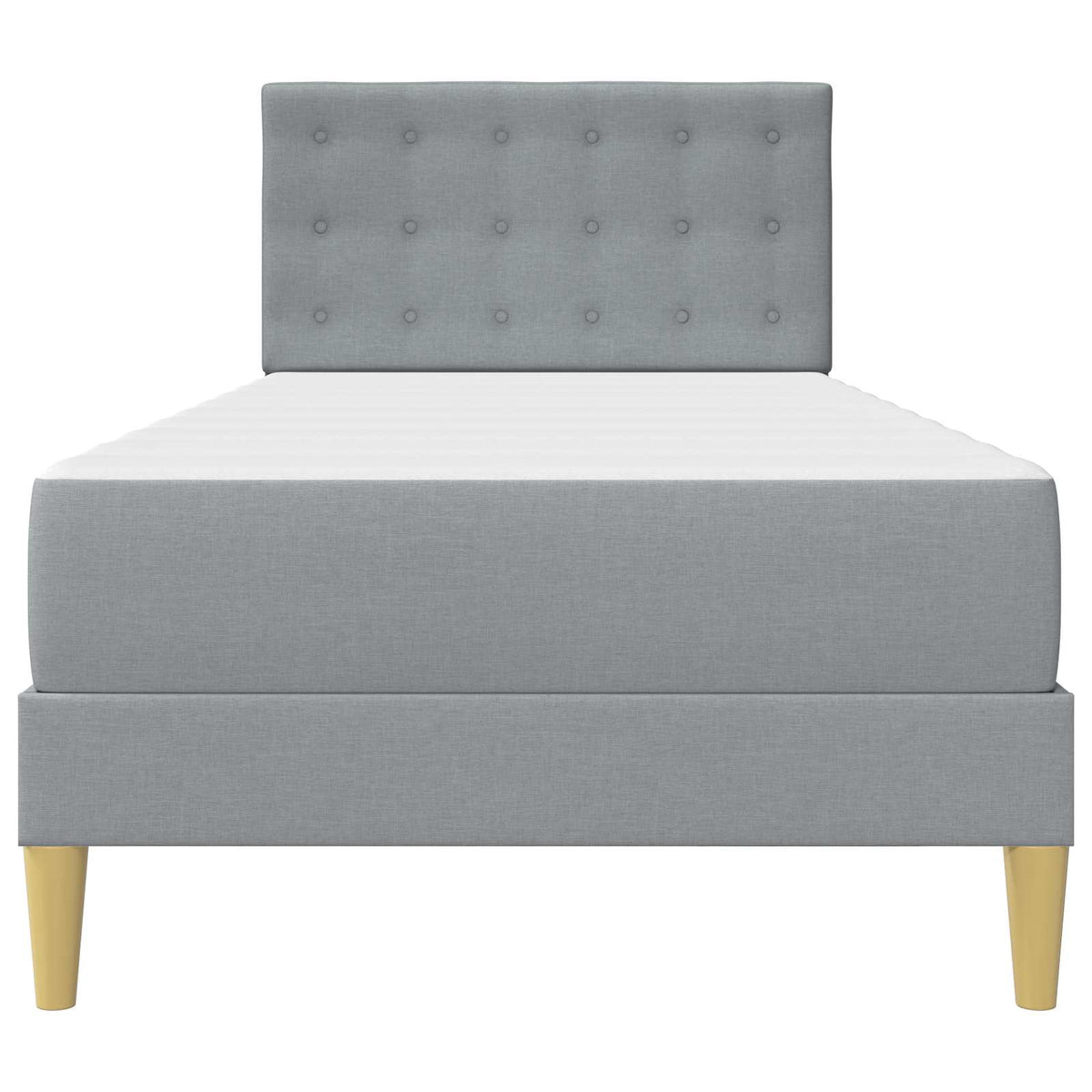 vidaXL Bedframe met matras met hoofdeinde Lichtgrijs 120 x 190 cm Stof