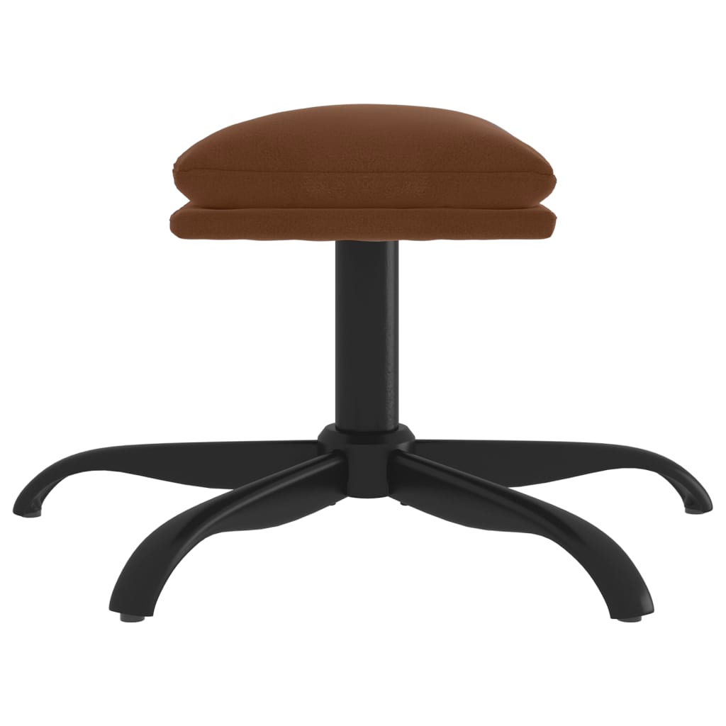 vidaXL Voetenbank 60x60x36 cm microvezelstof bruin - Aashly