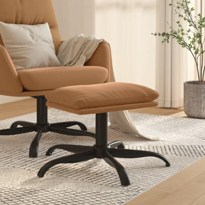 vidaXL Voetenbank 60x60x36 cm microvezelstof bruin - Aashly