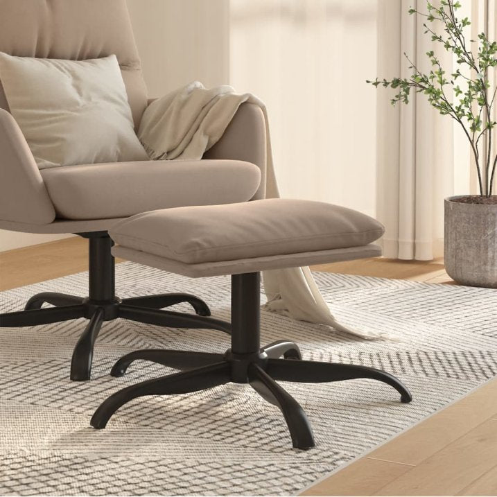 vidaXL Voetenbank 60x60x36 cm microvezelstof bruin - Aashly
