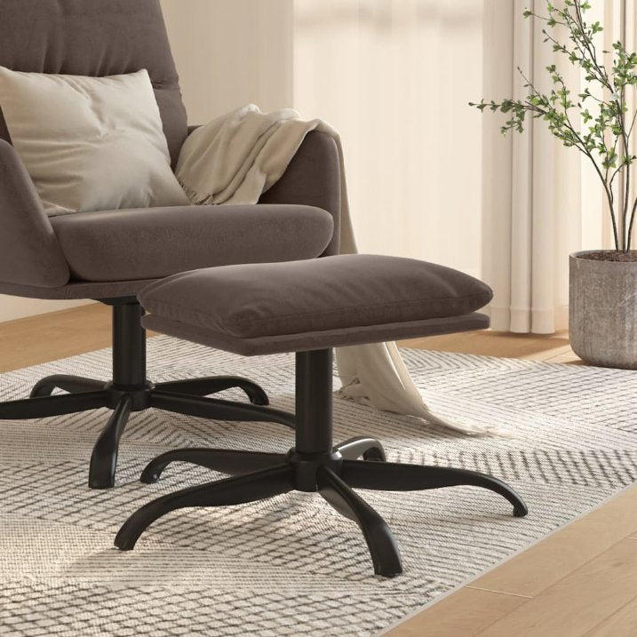vidaXL Voetenbank 60x60x36 cm microvezelstof bruin - Aashly