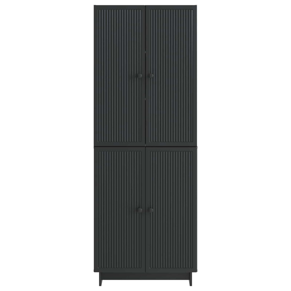 vidaXL Kastenset 2 pcs Zwart 66 x 34,5 x 90 cm Bewerkt hout