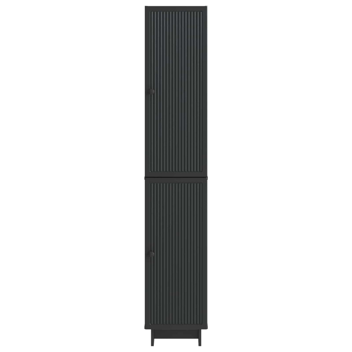 vidaXL Kastenset 2 pcs Zwart 34,5 x 33 x 90 cm Bewerkt hout