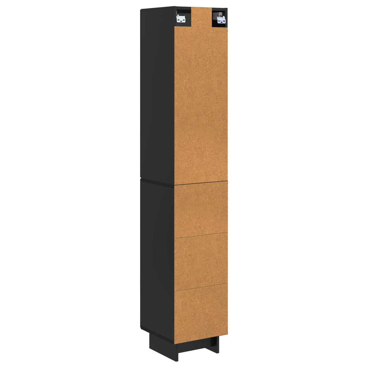 vidaXL Kastenset 2 pcs Zwart 34,5 x 33 x 90 cm Bewerkt hout