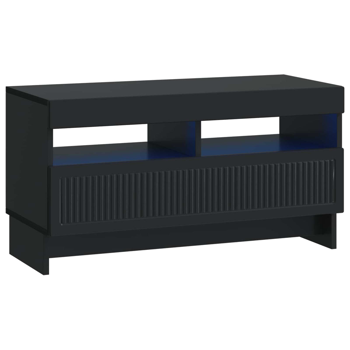 vidaXL 5-delige LED TV-kast Zwart Bewerkt hout