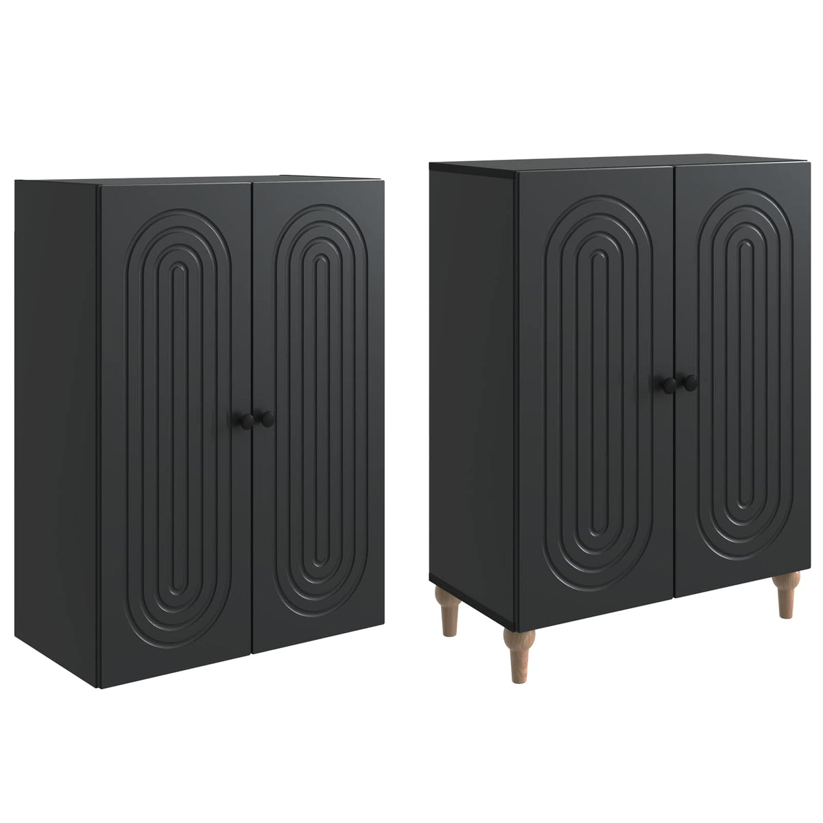 vidaXL Kastenset 2 pcs 66 x 34,5 x 90 cm Bewerkt hout