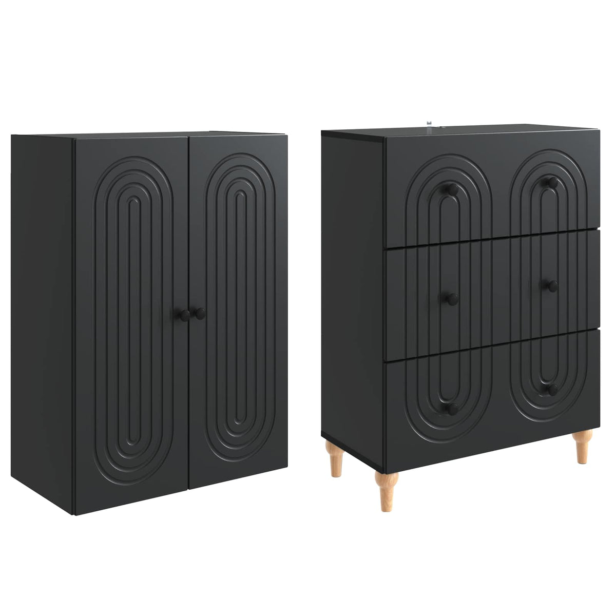 vidaXL Kastenset 2 pcs 66 x 34,5 x 90 cm Bewerkt hout