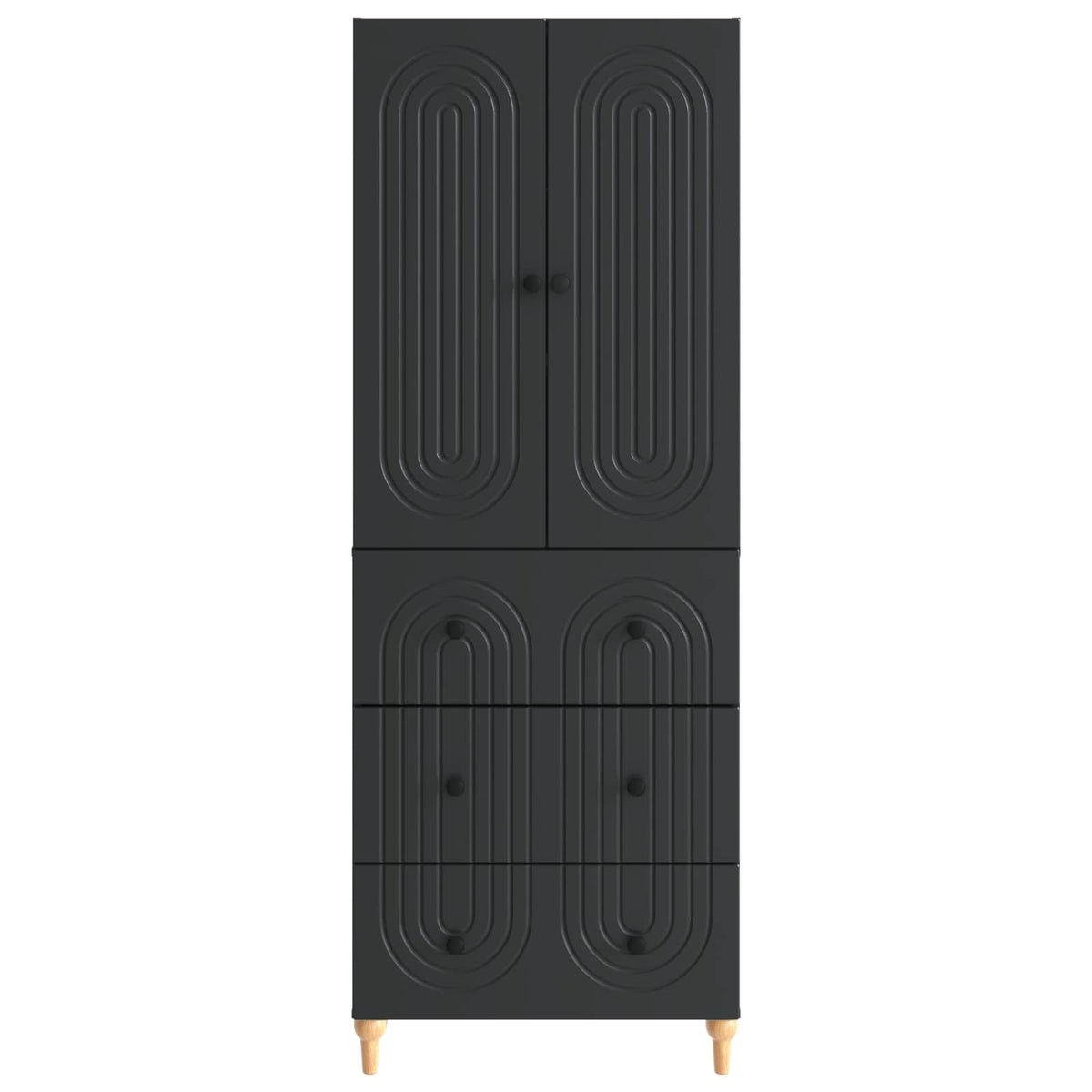 vidaXL Kastenset 2 pcs 66 x 34,5 x 90 cm Bewerkt hout