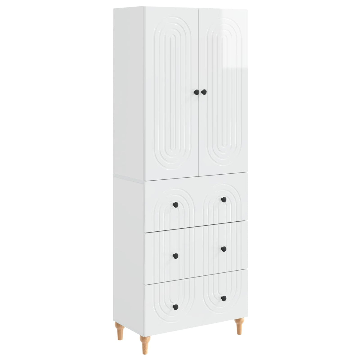 vidaXL Kastenset 2 pcs 66 x 34,5 x 90 cm Bewerkt hout