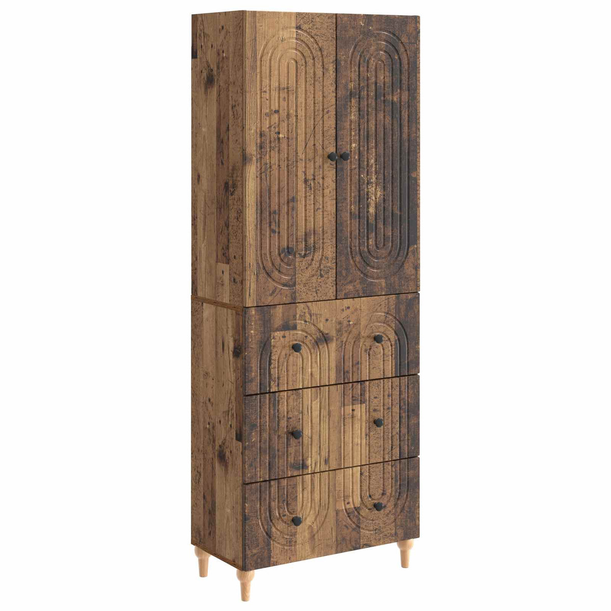 vidaXL Kastenset 2 pcs 66 x 34,5 x 90 cm Bewerkt hout