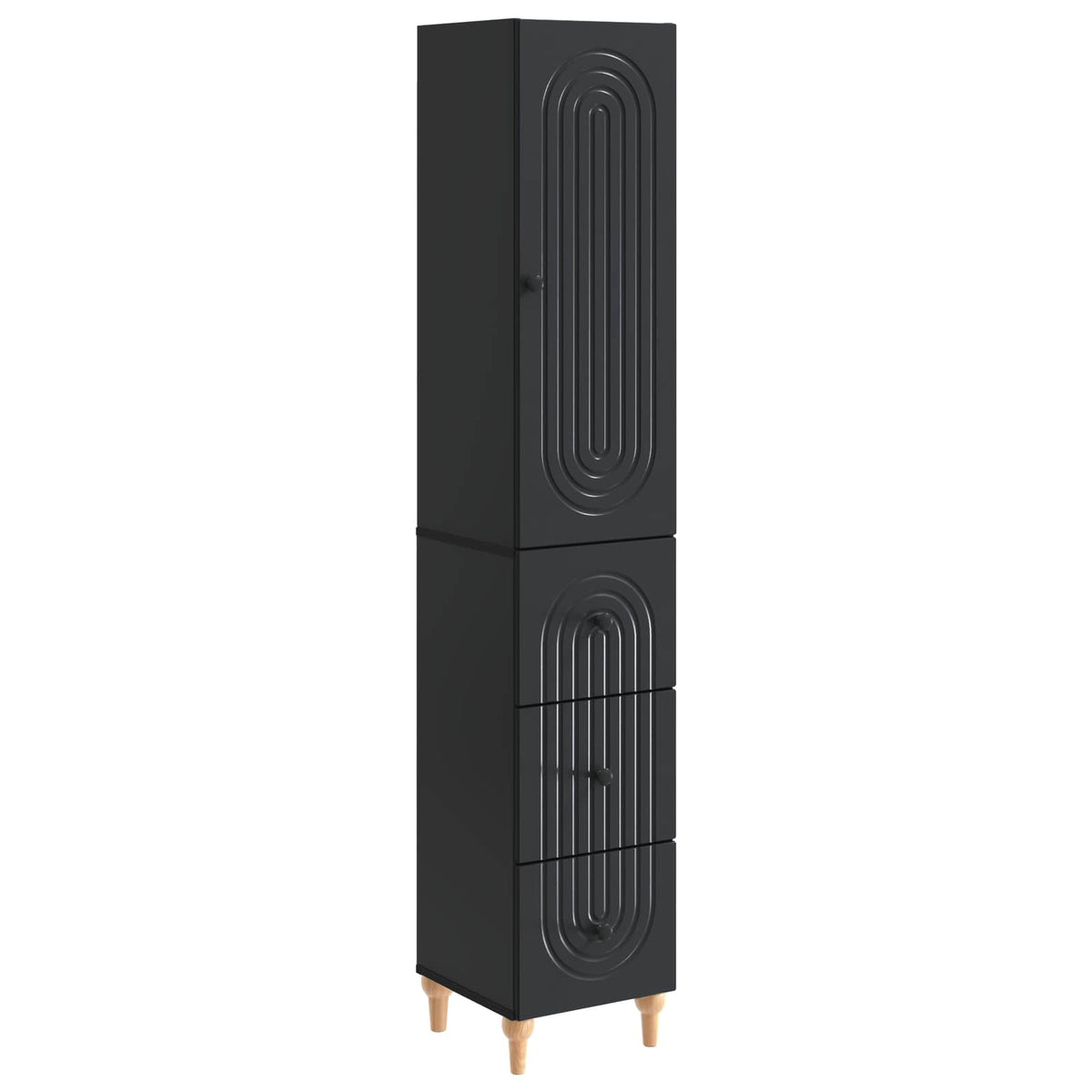 vidaXL Kastenset 2 pcs 33 x 34,5 x 90 cm Bewerkt hout