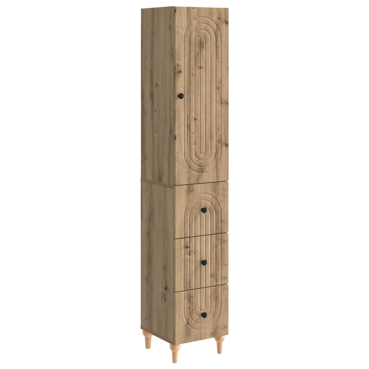 vidaXL Kastenset 2 pcs 33 x 34,5 x 90 cm Bewerkt hout