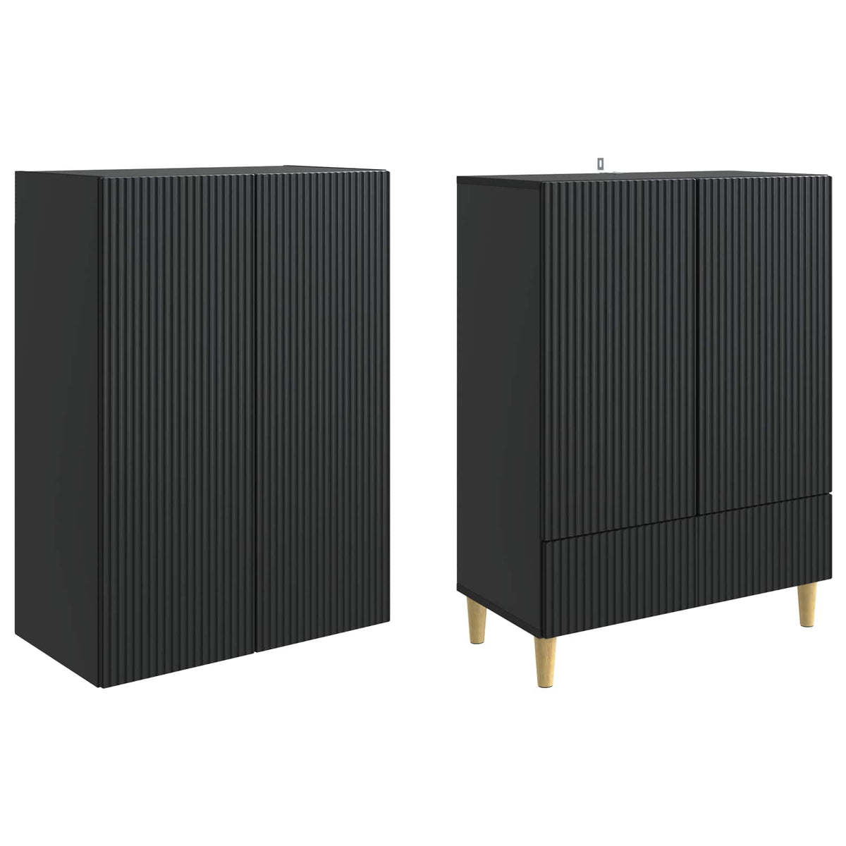 vidaXL Kastenset 2 pcs 66 x 34,5 x 95 cm Bewerkt hout