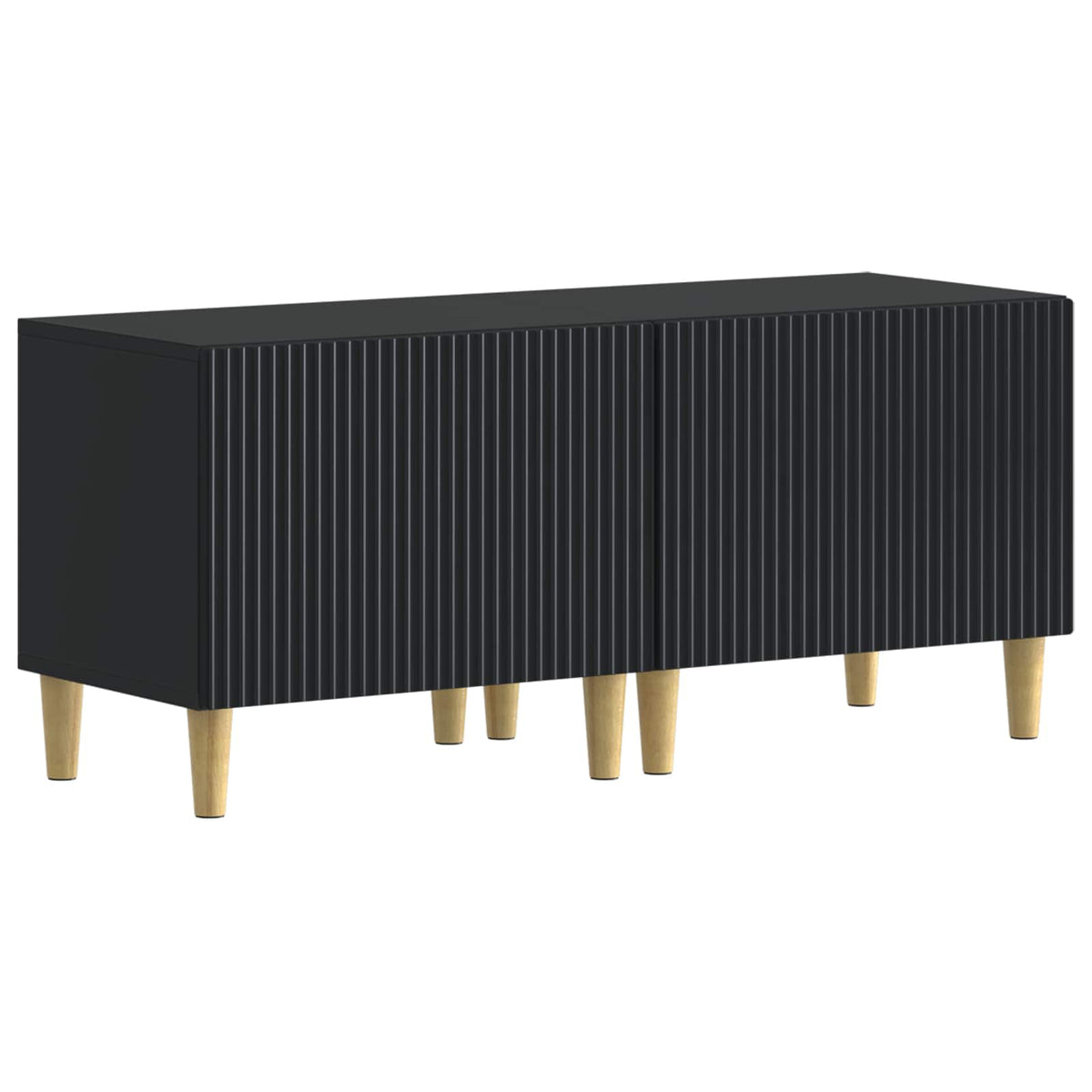 vidaXL 5-delige LED TV-kast ARNHEM Zwart Bewerkt hout