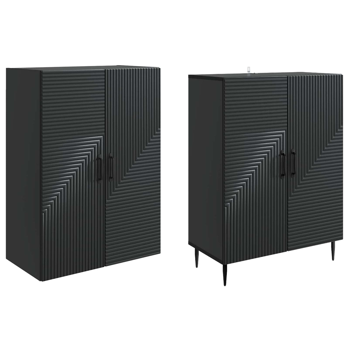 vidaXL Kastenset 2 pcs 66 x 34,5 x 89,5 cm Bewerkt hout