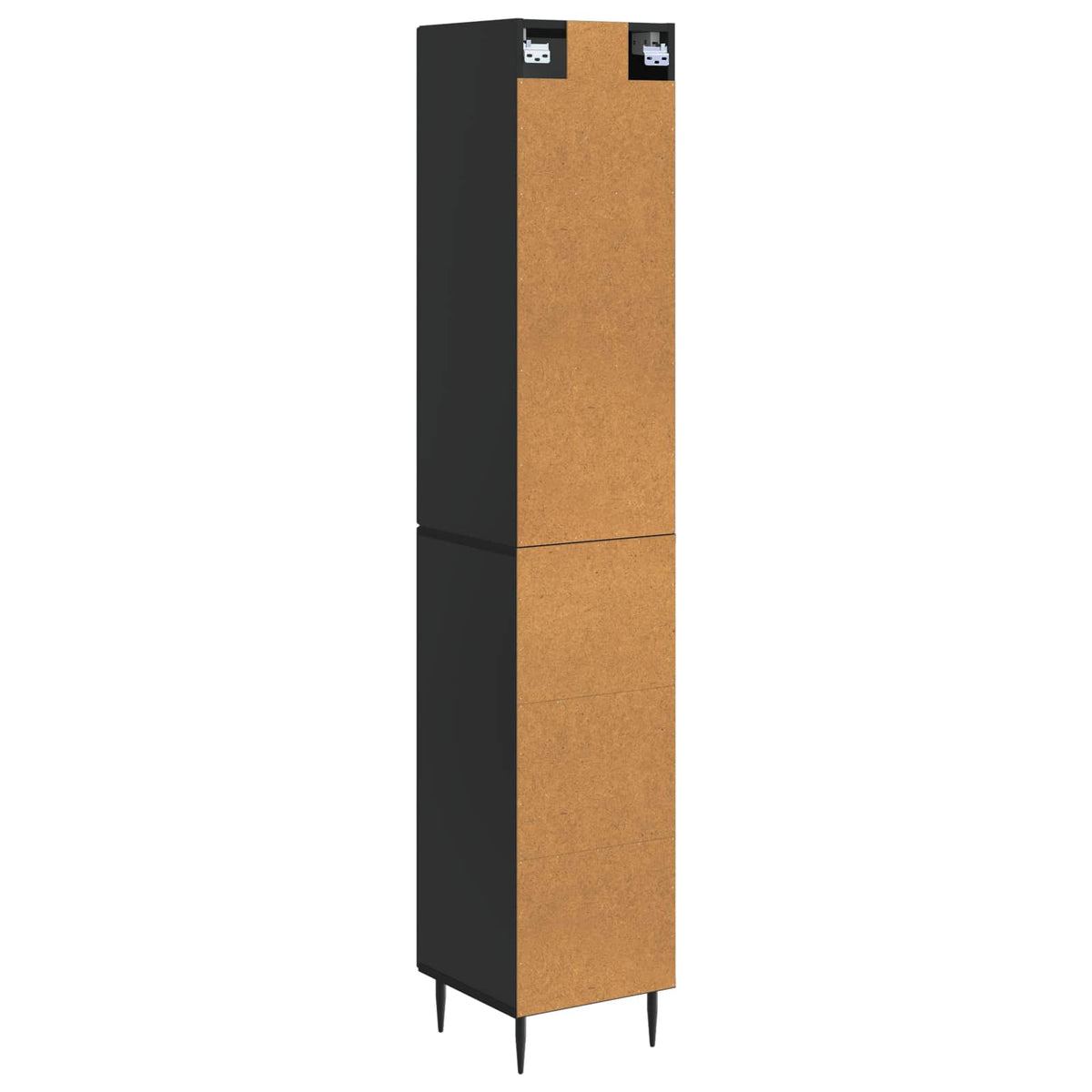 vidaXL Kastenset 2 pcs Zwart 33 x 34,5 x 89,5 cm Bewerkt hout