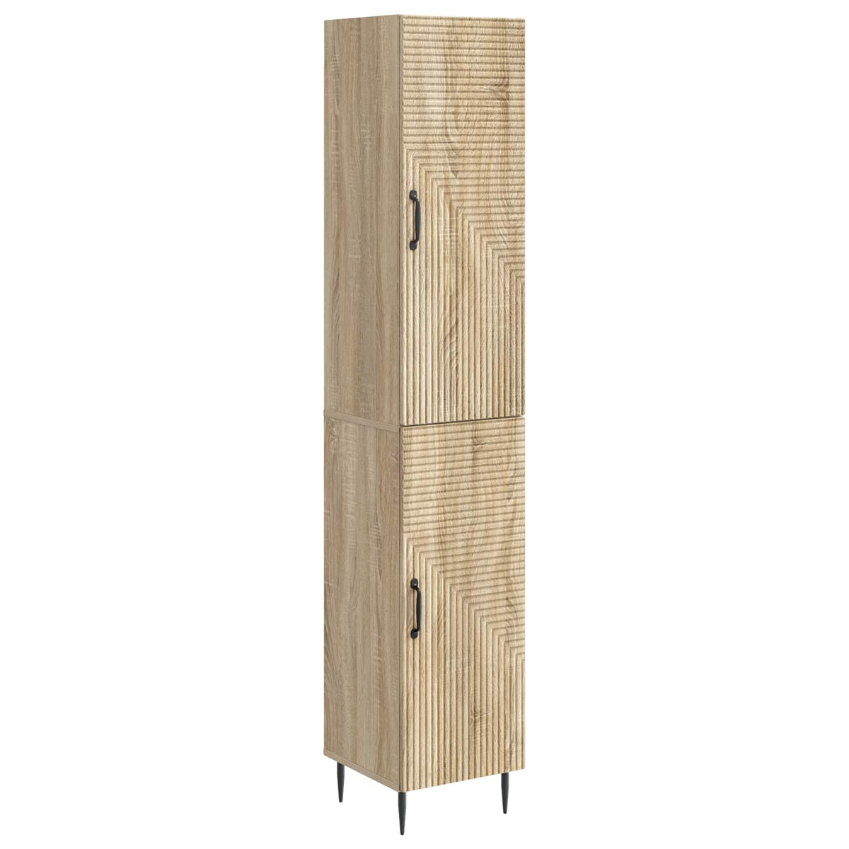 vidaXL Kastenset 2 pcs Zwart 33 x 34,5 x 89,5 cm Bewerkt hout