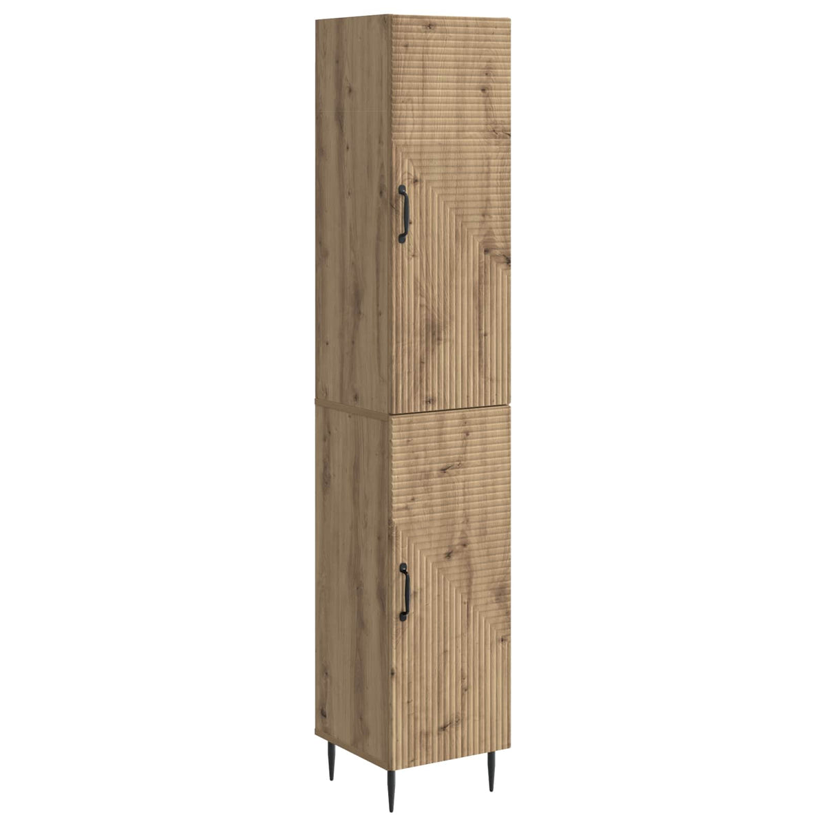 vidaXL Kastenset 2 pcs Zwart 33 x 34,5 x 89,5 cm Bewerkt hout