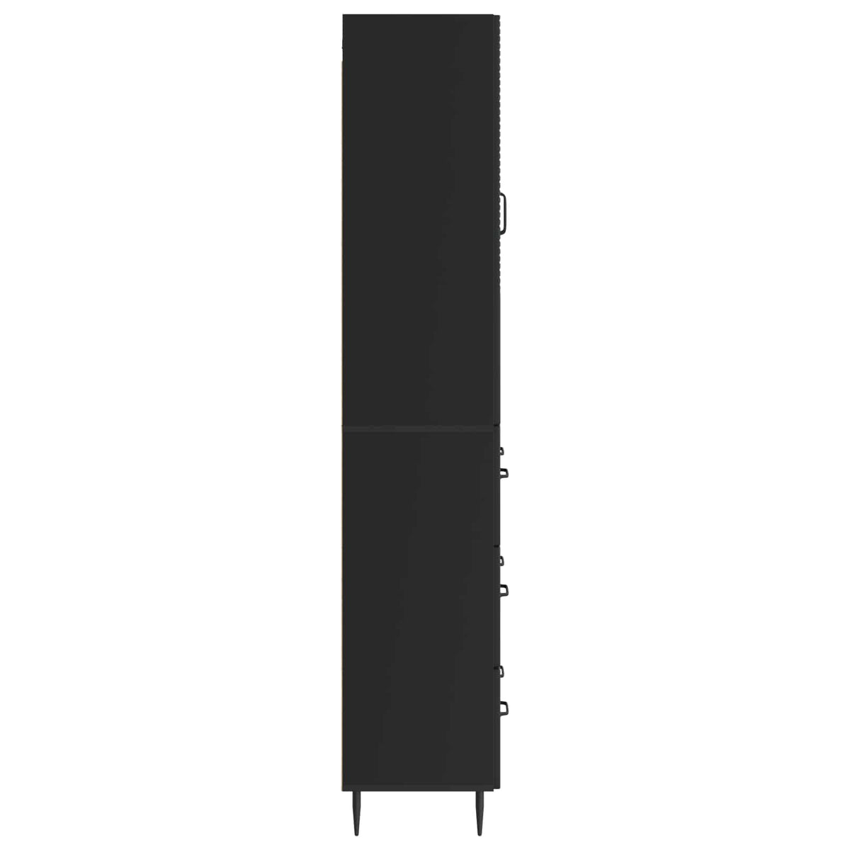 vidaXL Kastenset 2 pcs Zwart 66 x 34,5 x 90 cm Bewerkt hout