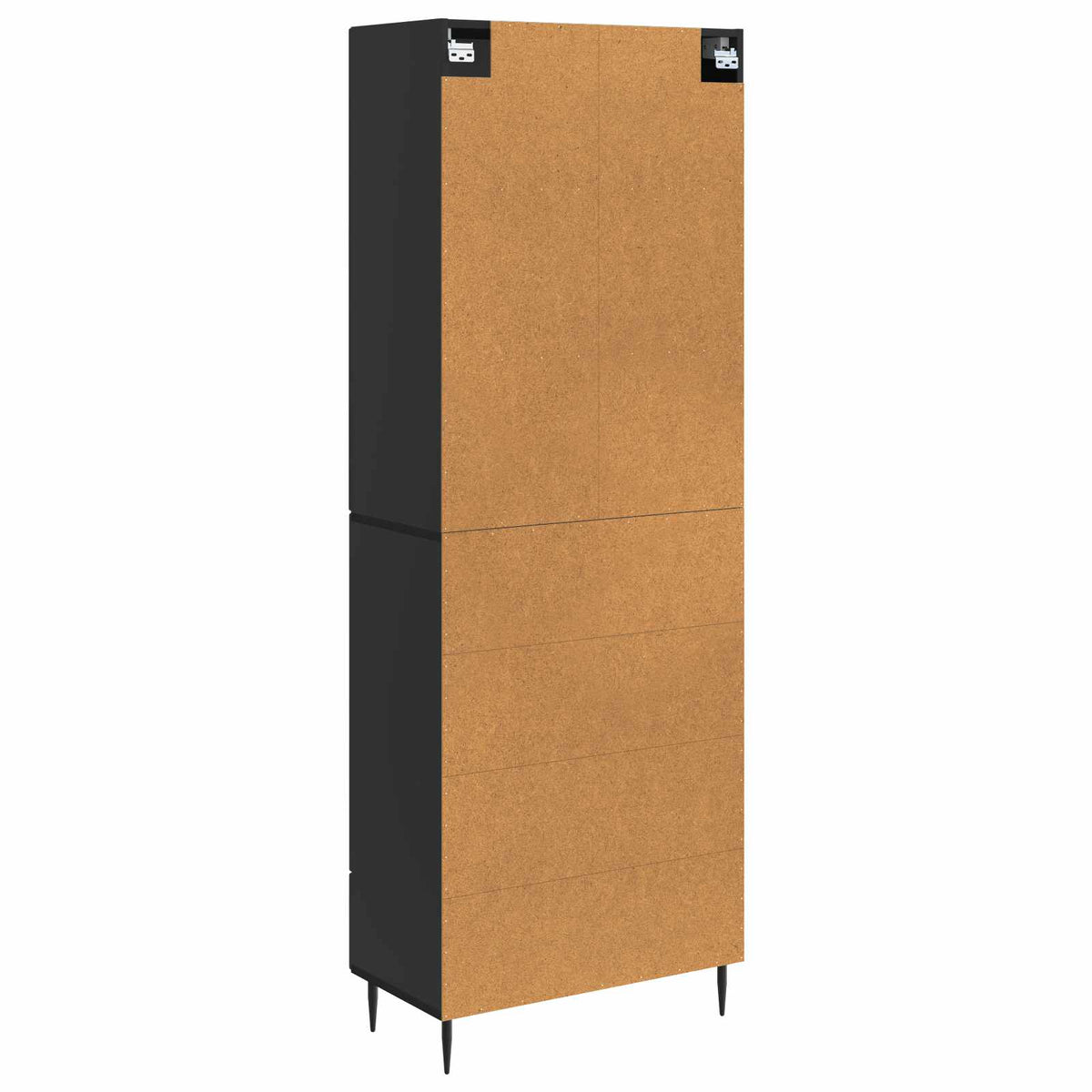 vidaXL Kastenset 2 pcs Zwart 66 x 34,5 x 90 cm Bewerkt hout