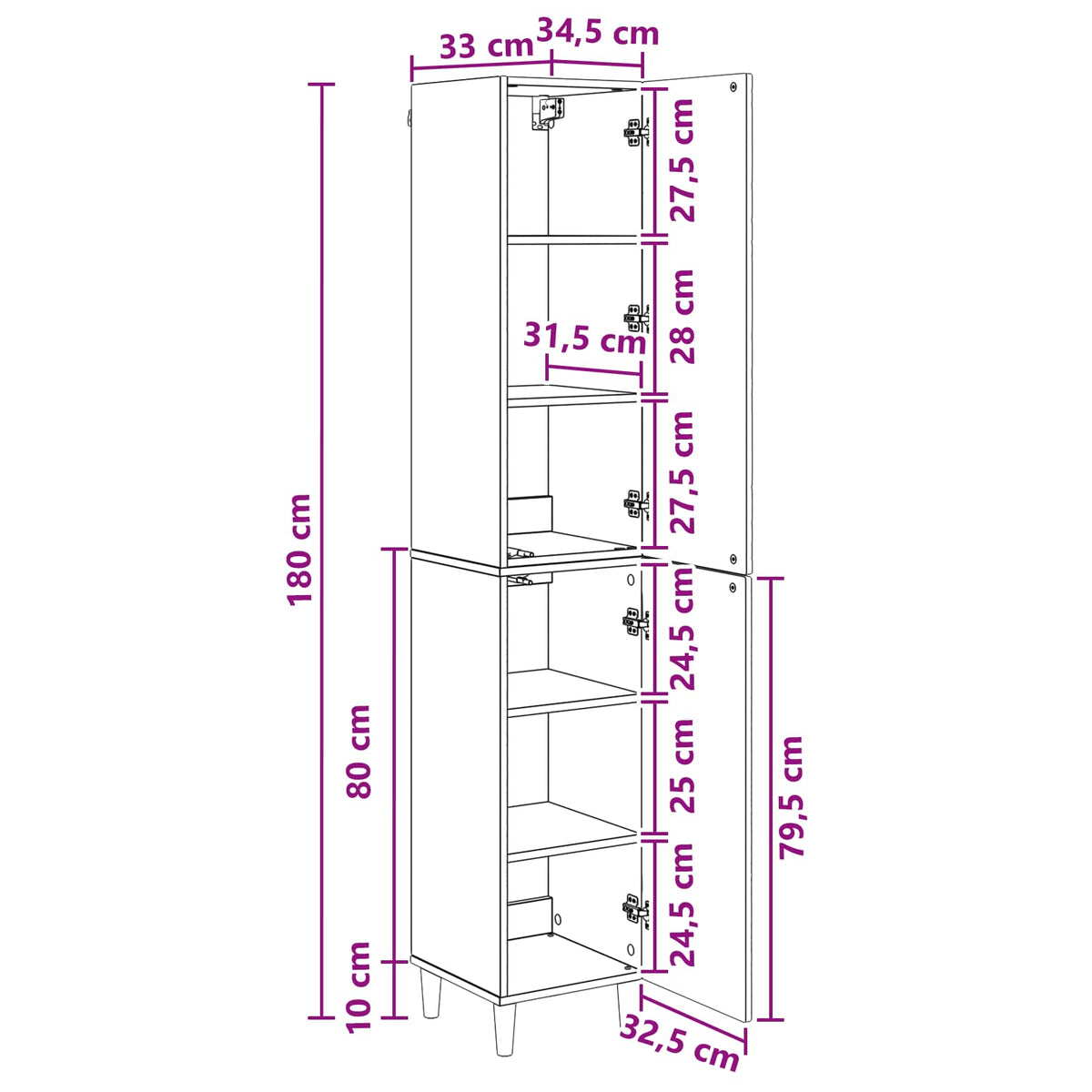 vidaXL Kastenset 2 pcs Zwart Bewerkt hout
