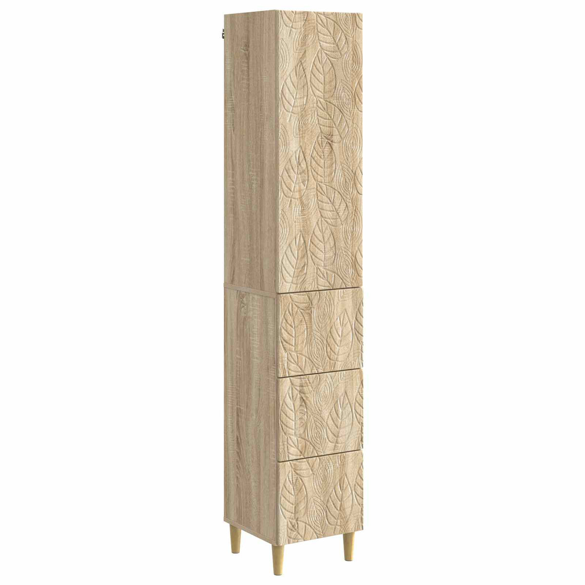 vidaXL Kastenset 2 pcs Zwart 33 x 34,5 x 90 cm Bewerkt hout