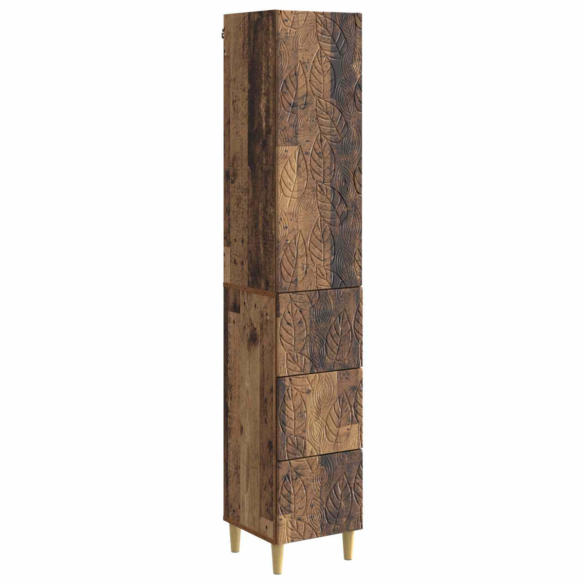 vidaXL Kastenset 2 pcs Zwart 33 x 34,5 x 90 cm Bewerkt hout