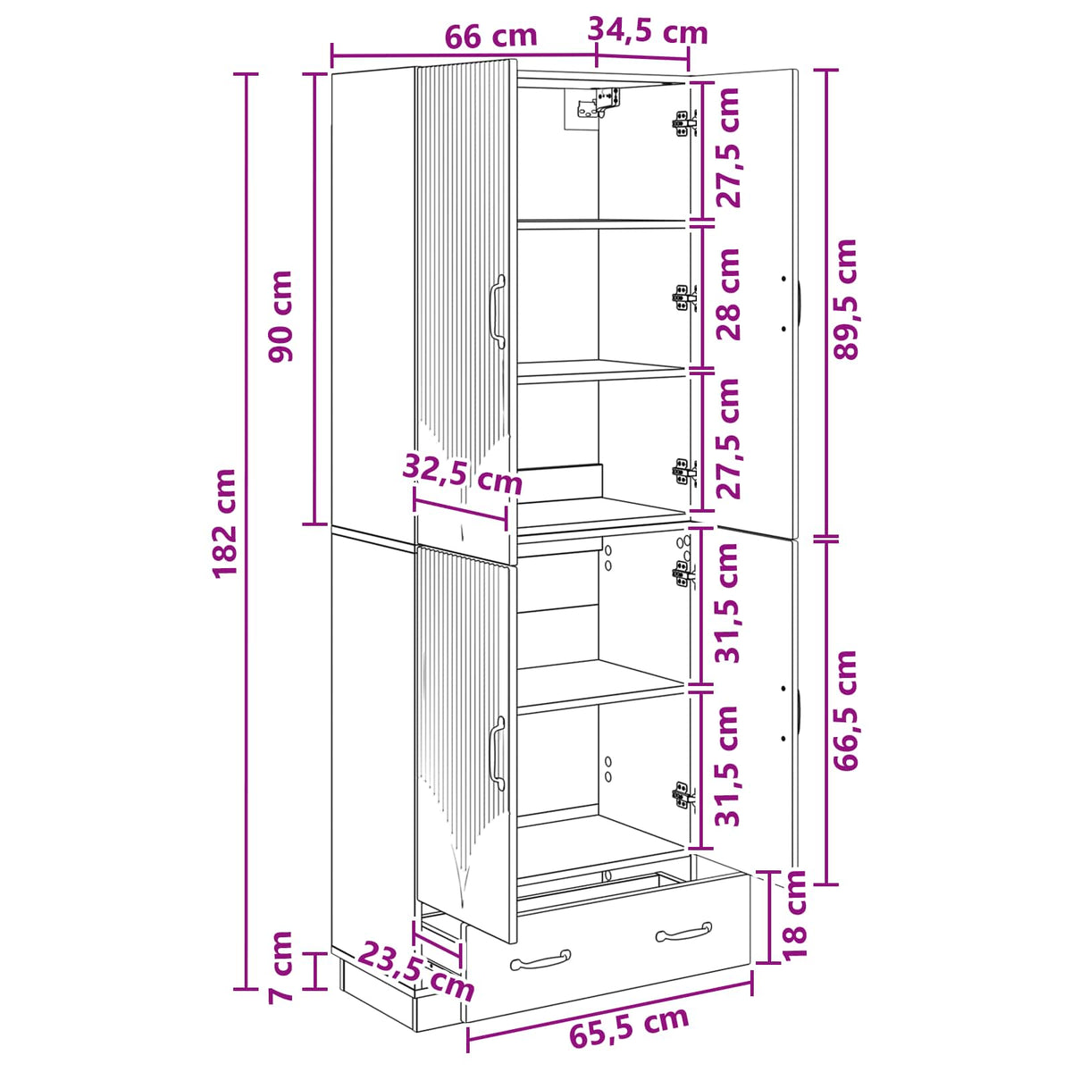 vidaXL Kastenset 2 pcs Zwart Bewerkt hout