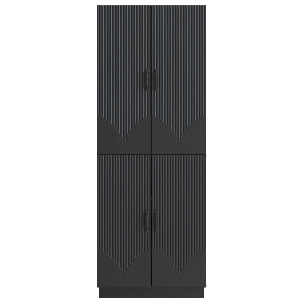 vidaXL Kastenset 2 pcs Zwart Bewerkt hout