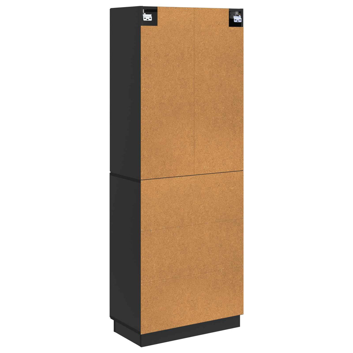vidaXL Kastenset 2 pcs Zwart Bewerkt hout