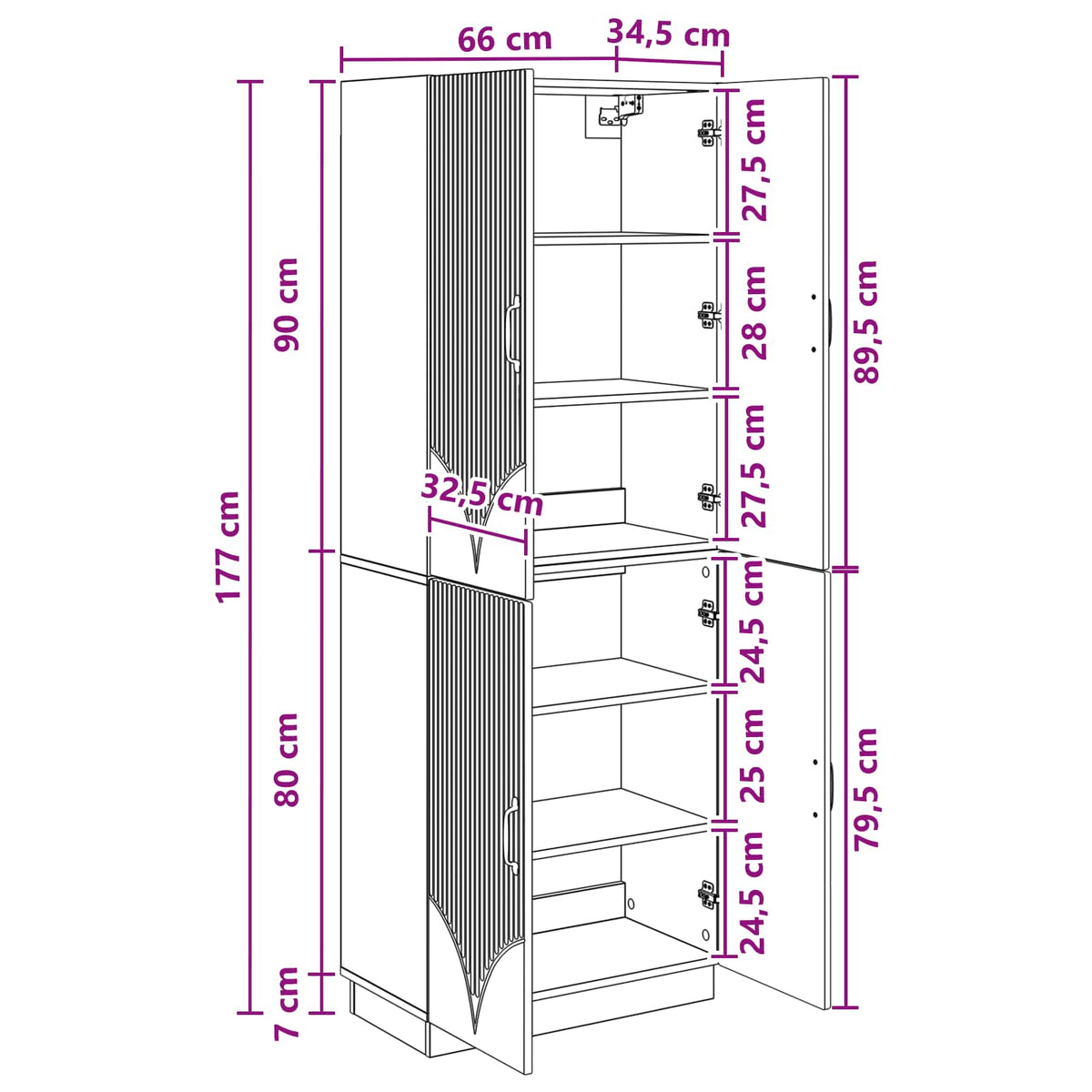 vidaXL Kastenset 2 pcs Zwart Bewerkt hout