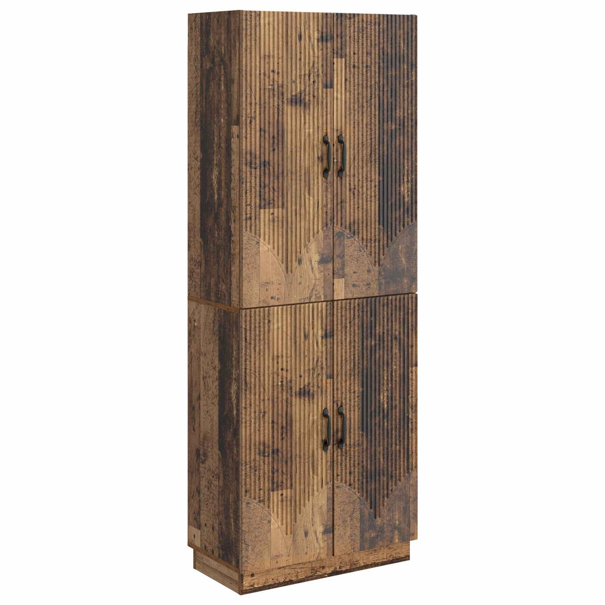 vidaXL Kastenset 2 pcs Zwart Bewerkt hout