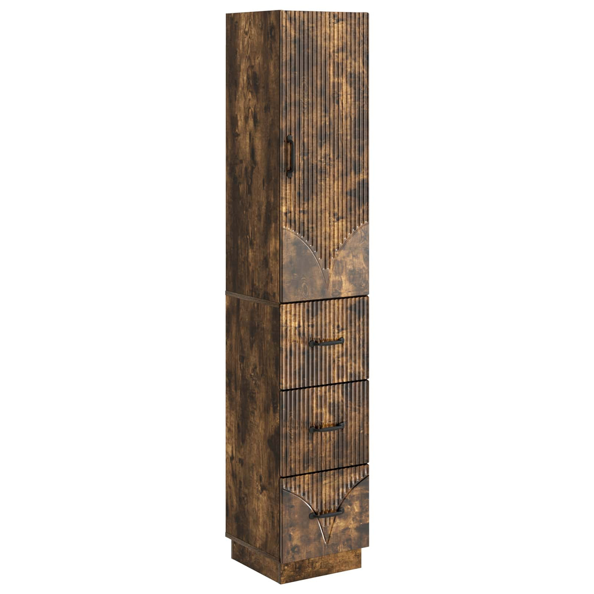 vidaXL Kastenset 2 pcs Zwart 33 x 34,5 x 87 cm Bewerkt hout